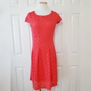 RN Studio Circle Lace Pleated Dress